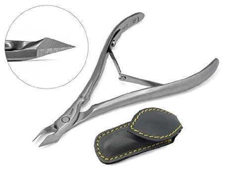 FINOX tapered stainless steel cuticle nippers, 7mm jaw. Made by GERmanikure in Germany