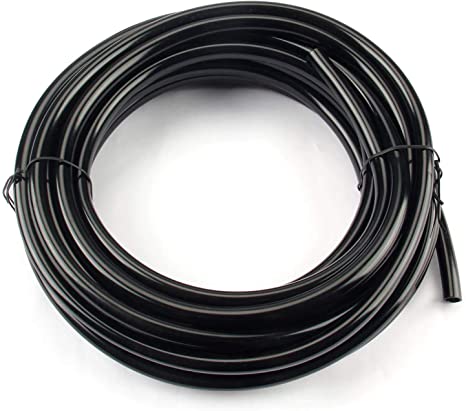 Ohuhu 1/4 inch Drip Irrigation Tubing, 50 FT Heavy Duty Hose Drip Irrigation Kit Plant Watering System, Black