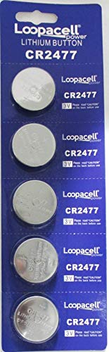 Loopacell CR2477 3V Lithium Cell Batteries (Pack of 5)