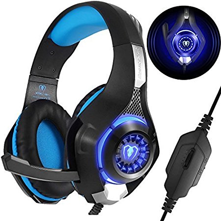 Gaming Headset for PS4 Xbox One PC, Beexcellent 2017 New Noise Reduction Crystal Clarity 3.5 mm Professional Game Headphones with Microphone for Laptop Tablet Mac