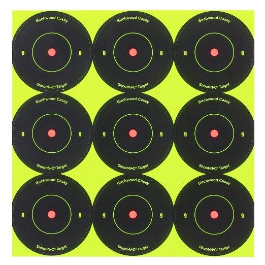 Birchwood Casey Shoot-N-C 2-Inch Round Bull's-Eye Target (Pack of 12)