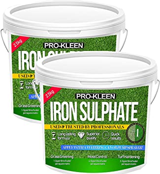 Premium Iron Sulphate Lawn Tonic/Lawn Conditioner | Easily Soluble Dry Powder | Makes up to 5000L & Covers up to 5000m2 (5 KG)