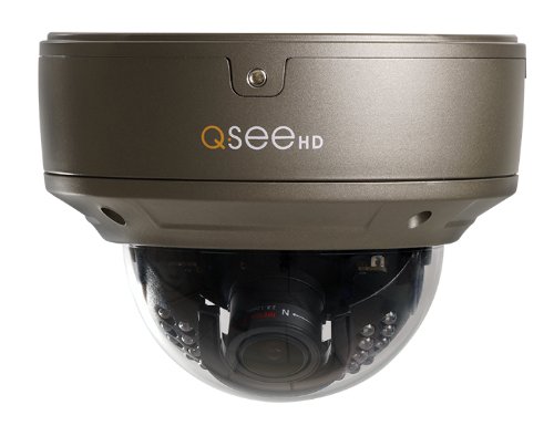 Q-See QTN8022D 1080p HD Varifocal Weatherproof IP Dome Camera with 100-Feet Night Vision (Gray)