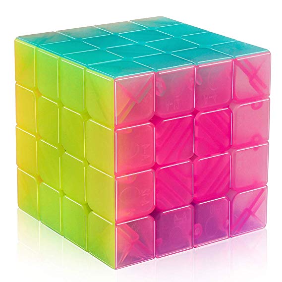 D-FantiX Qiyi Qiyuan S 4x4 Speed Cube Stickerless 4x4x4 Qiyi Jelly Cube Puzzle