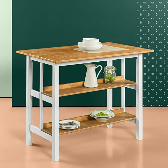 Zinus Farmhouse Wood Kitchen Island