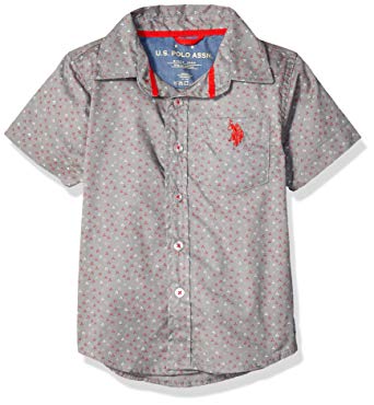 U.S. Polo Assn. Boys' Short Sleeve Printed Fashion Woven Shirt