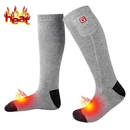 Rechargeable Battery Heated Socks Thick Knitting 3.7V Electric Heated Socks,Winter Unisex Socks Ideal Gift for Men & Women Perfect for Fishing/Hiking/Sleeping Free Size