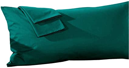 Body Pillow Cover 20x60 Body Pillow Case 100% Egyptian Cotton Hotel Quality 1-Pieces Teal Body Pillow Cover Premium 600 Thread Count Body Pillowcase Zipper Closure - 20 x 60, Teal