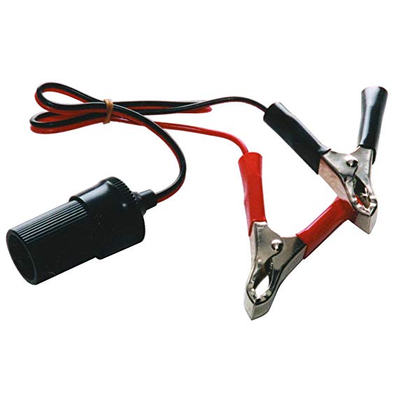 12v Accessory Socket With Battery Clamps Crocodile Clips