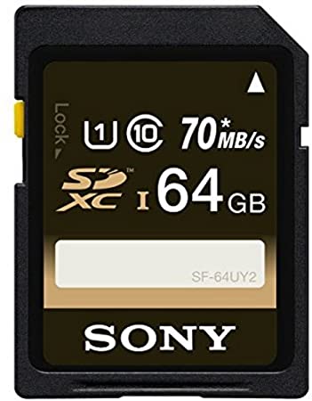 Sony 64GB Class 10 UHS-1 SDXC up to 70MB/s Memory Card (SF64UY2/TQ)