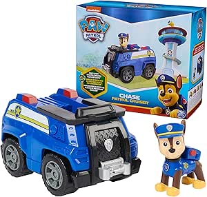 Paw Patrol, Chase’s Patrol Cruiser, Toy Car with Collectible Action Figure, Sustainably Minded Kids Toys for Boys & Girls Ages 3 and Up