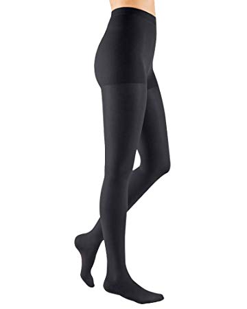 Terramed Extra Firm Opaque Graduated Compression Pantyhose, Support Hose Surgical Stockings - 20-30mmHg Graduated Medical Compression Stockings Tights (Black, X-Large)