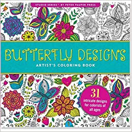 Butterfly Designs Adult Coloring Book (31 stress-relieving designs) (Studio)