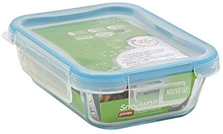 Snapware 1109307 2 Cup Glass Rectangle With Plastic Lid by Snapware