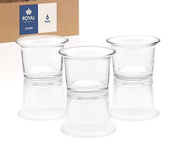 Royal Imports Candle Holder Glass Votive for Wedding, Birthday, Holiday & Home Decoration, Oyster, Set of 6 - Unfilled