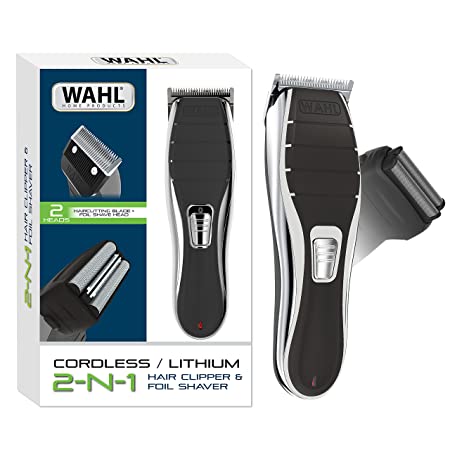 Wahl Clipper 2-in-1 Hair Clipper and Shaver Lithium-Ion Rechargeable Cord Cordless Hair Clipper and Shaver Combo Kit - Model 79568