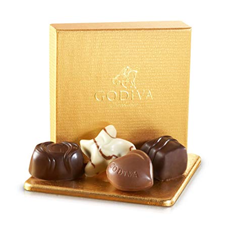 Godiva Chocolatier Gold Box Favor, Gift Box, Chocolate Candy, Chocolate Gifts, 4 Count