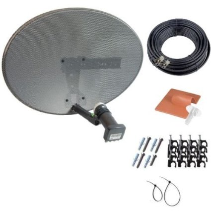 MK4 Sky Dish Kitd with Quad LNB Zone 1 - Complete Kit with 20m Satellite Cable