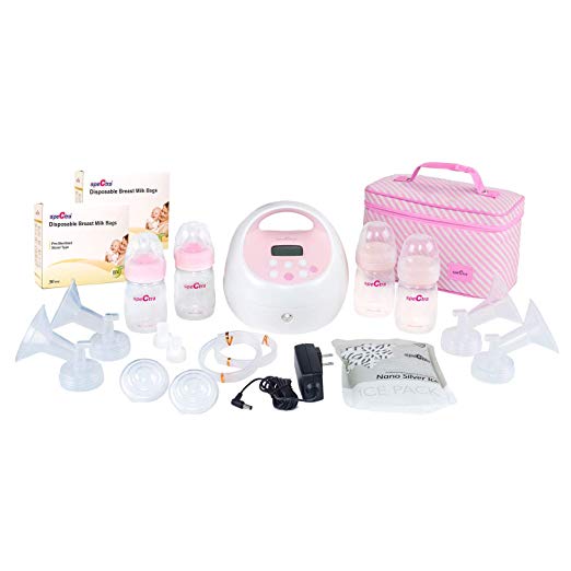 Spectra Baby USA - S2 Plus Premier Electric Breast Pump Bundle, Double/Single, Hospital Grade - with Pink Cooler and Disposable Breast Milk Storage Bags