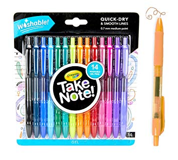 Crayola Washable Gel Pens, School Supplies, 14 Count