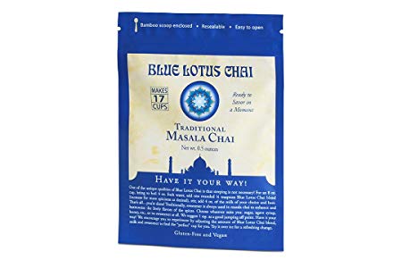 Masala Chai by Blue Lotus Chai - Gluten-Free and Vegan - Traditional Flavor - 0.5 Oz Resealable Pouch