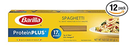 Barilla ProteinPLUS Spaghetti Pasta, High Protein Pasta, 14.5 Ounce (Pack of 12)