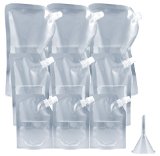 Sports Essential Liquor Flask Cruise Kit for Alcohol Concealable and Reusable - Set of 9 3 x 8 Oz 3 x 16 Oz 3 x 32 Oz