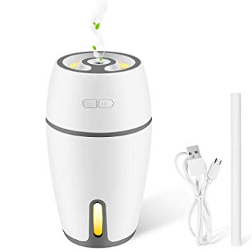 DIZA100 300ml Essential Oil Diffuser Aroma Essential Oil Cool Mist Humidifier with Adjustable Mist Mode,Waterless Auto Shut-off and LED Light for Home