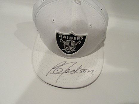 BO JACKSON SIGNED AUTOGRAPHED OAKLAND RAIDERS FITTED HAT COA