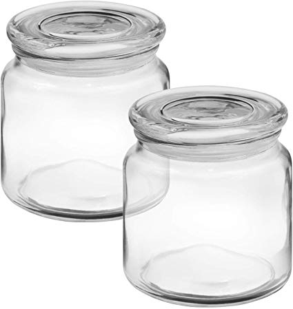 Treo by Milton Casper Storage Glass Top Jar Set of 2, 530 ml