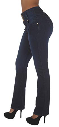 Plus/Junior Size Colombian Design Butt Lift High Waist Boot Leg Jeans