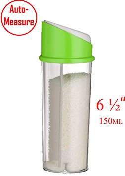 Kitchen Meister Plastic Auto Measure Sugar Dispenser, 150ml, Green