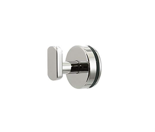 Preferred Bath Accessories PC2000GM Anello Collection Glass Mounted Robe Hook, Polished Chrome