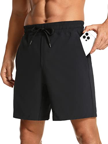 CRZ YOGA Men's Linerless Workout Shorts - 7''/ 9" Quick Dry Running Sports Athletic Gym Shorts with Pockets