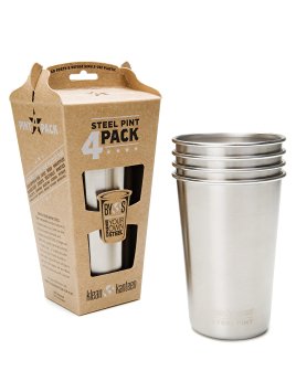 Kleen Kanteen 16 oz Stainless Steel Pint 4 Pack