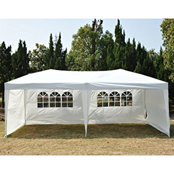 Polar Aurora 10' X 20' Easy Pop up Canopy Party Tent - 5 Colors w/ 4 Removable Sidewalls