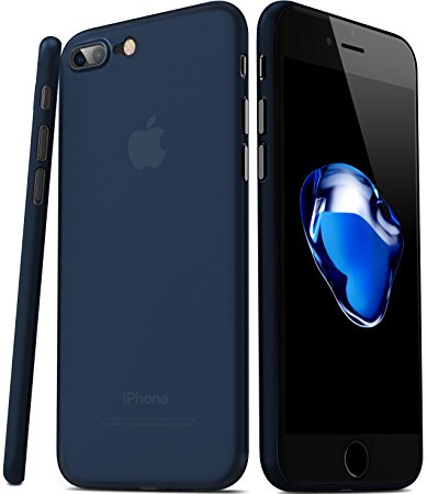 TOZO for iPhone 7 Plus Case iPhone 8 Plus Case, PP Ultra Thin [0.35mm] World's Thinnest Protect Hard Case [ Semi-transparent ] Lightweight 5.5 inch. [Matte Ore blue]