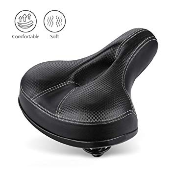 OUTERDO Bike Saddle Mountain Bike Seat Breathable Comfortable Bicycle Seat with Central Relief Zone and Ergonomics Design Fit for Road Bike and Mountain Bike