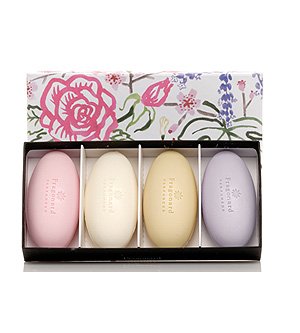 FRAGONARD - AQUARELLE Gift Box of 4 Scented Soap:ROSE, JASMINE, VERBENA, LAVENDER