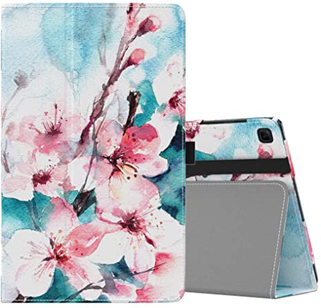 MoKo Case Fit Samsung Galaxy Tab A 10.1 2019, Premium Slim Folding Stand Cover Case for Galaxy Tab A 10.1 Inch SM-T510/SM-T515 2019 Release Tablet - Peach Blossom