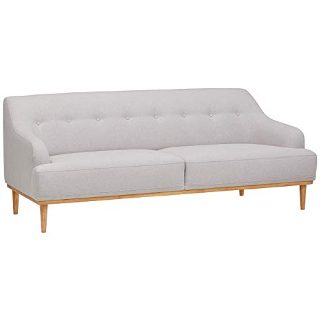 Rivet Alvin Contemporary Sofa Couch, 81"W, Light Grey