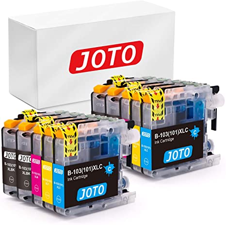 JOTO Compatible Ink Cartridge Replacement for Brother LC-103XL LC103XL LC103 XL MFC J870DW J450DW J470DW J650DW J4410DW (4 Black, 2 Cyan, 2 Magenta, 2 Yellow, 10 Pack, High Yield)