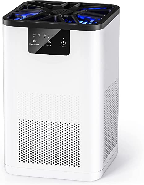 AROEVE Air Purifiers for Bedroom H13 True HEPA Air Purifier With Aromatherapy Function For Pet Smoke Pollen Dander Hair Smell 20dB Air Cleaner For Bedroom Office Living Room Kitchen, MK06- White