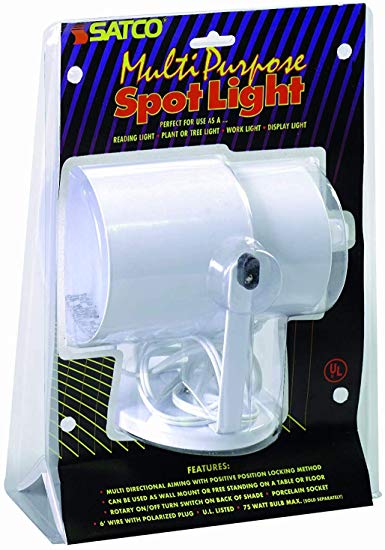 Satco Products Multi-Purpose Portable Spot Light, White - 2 Pack