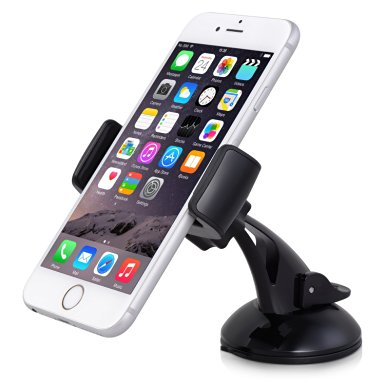 Sunnest Universal Car Mount Windshield Dashboard Holder Securely Cell Phone Stand for iPhone 6s Plus 6s 5s 5c Samsung Galaxy S7 Edge S6 S5 Note 5 4 Smartphone