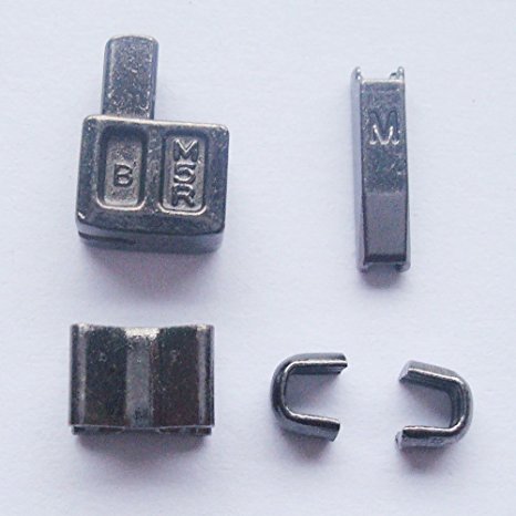2 sets gun metal #5 metal zipper head box zipper sliders retainer insertion pin easy for zipper repair,Zipper Repair Kit (#5)