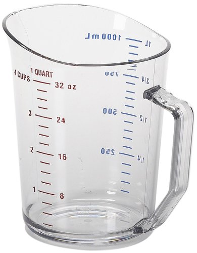 Camwear 1-Quart Polycarbonate Measuring Cup, Clear