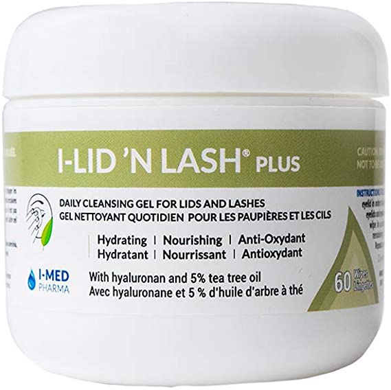 I-Med Pharma I-Lid 'N Lash | Daily Cleansing Gel for Lids and Lashes (60 Wipes) (I-Lid 'N Lash Plus)