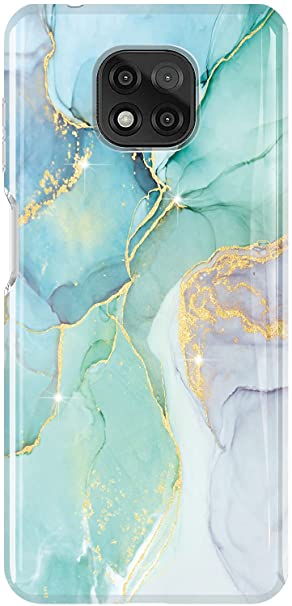 luolnh Moto G Power 2021 Case (Not Fit Moto G Power 2020 Verizon) Marble Brilliant Cute Design Soft Silicone Rubber TPU Bumper Cover Phone Case for Motorola Moto G Power 2021-Abstract Mint