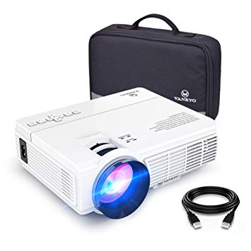 VANKYO Leisure 3 Mini Projector, Full HD 1080P and 170'' Display Supported, 2400 Lux Portable Movie Projector with 40,000 Hrs LED Lamp Life, Compatible with TV Stick, PS4, HDMI, VGA, TF, AV and USB